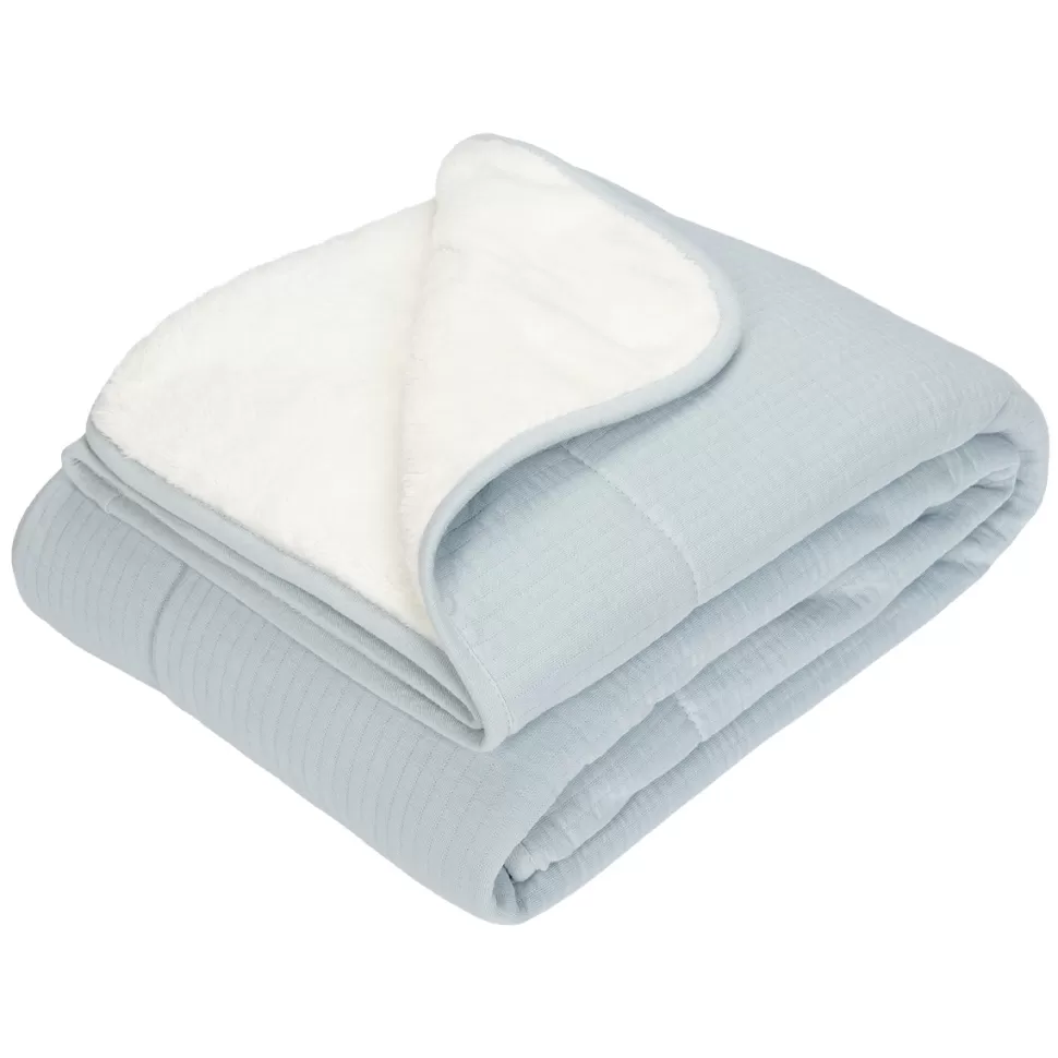 Little Dutch Literie Bébé>Couverture Pure - Soft Blue