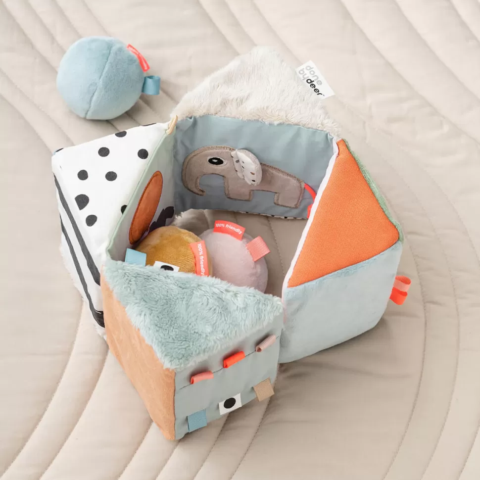 Done by Deer Mes Premiers Jouets>Cube Sensoriel Dépliable - Deer Friends Multicolore