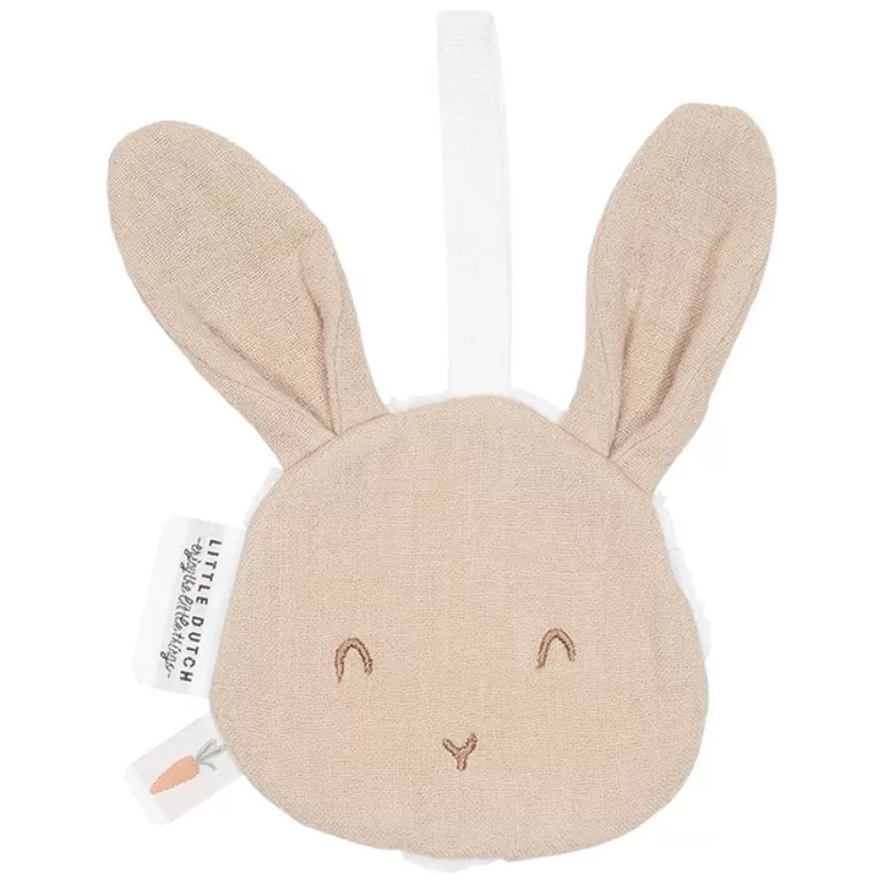 Little Dutch Succion>Doudou Attache Sucette Lapin Newborn Naturals - Beige