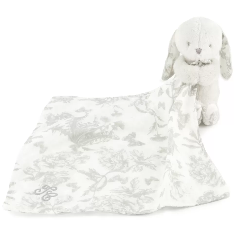 Tartine et Chocolat Doudou>Doudou Augustin le Lapin - Toile de Jouy Gris Clair