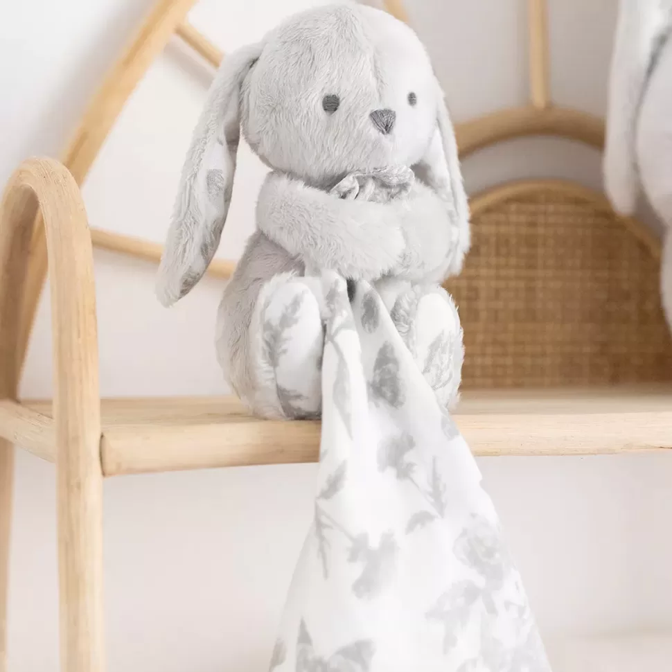 Tartine et Chocolat Doudou>Doudou Augustin le Lapin - Toile de Jouy Gris Clair