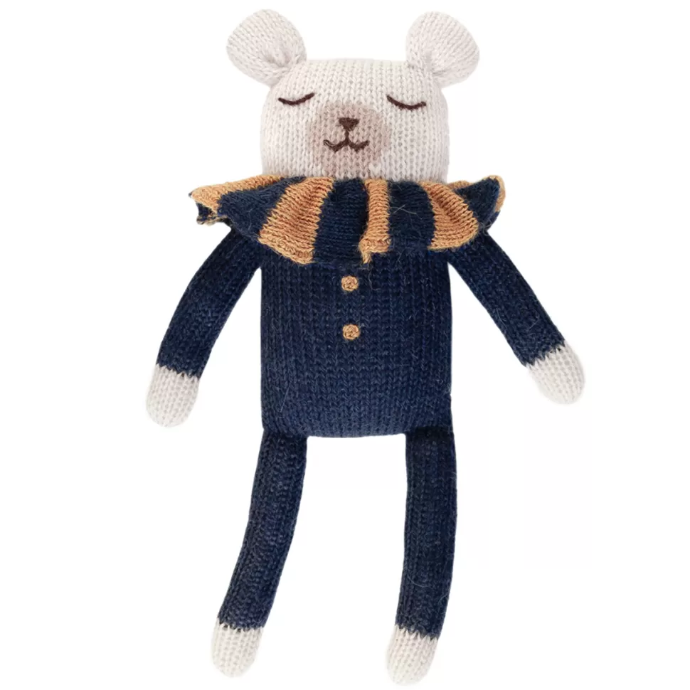 Main Sauvage Doudou>Doudou Ours - Combinaison Bleu Marine