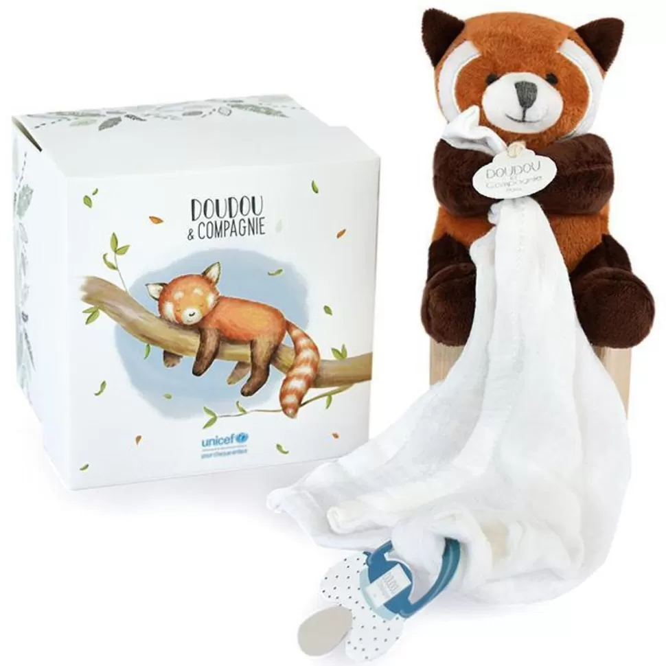 Doudou et Compagnie Doudou>Doudou Panda Roux UNICEF