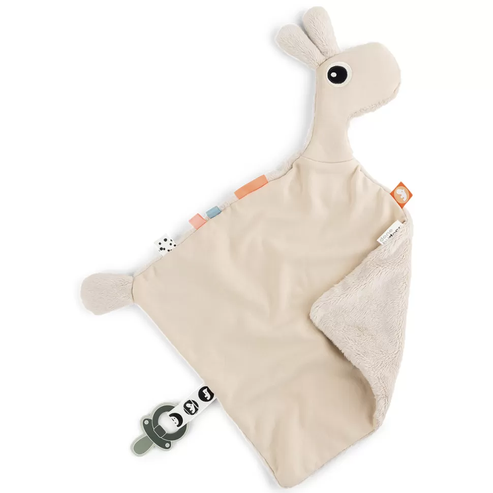 Done by Deer Doudou Personnalisé | Succion>Doudou Plat avec Attache Sucette Lalee - Sable