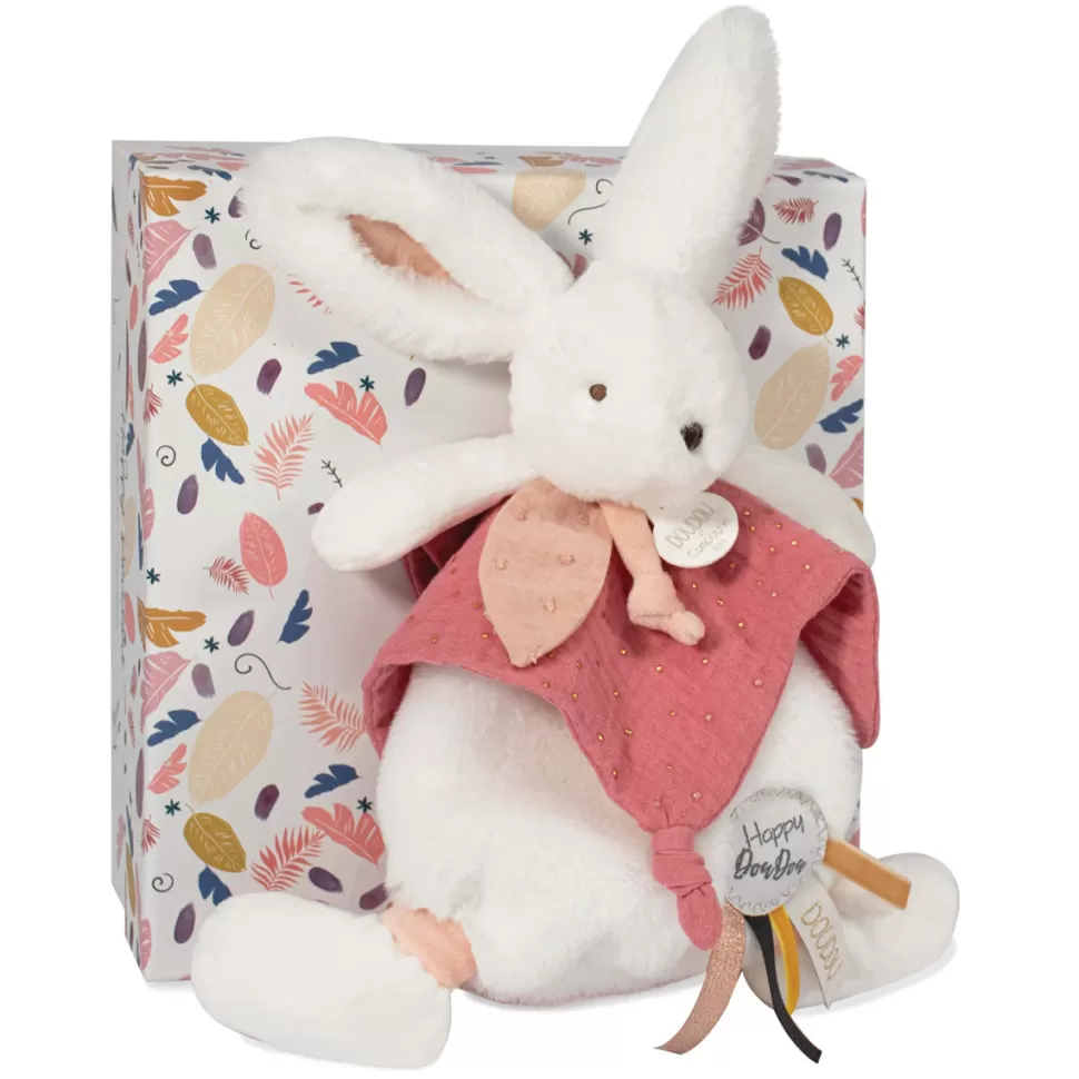 Doudou et Compagnie Doudou>Doudou Pompon Happy Boho - Terracotta