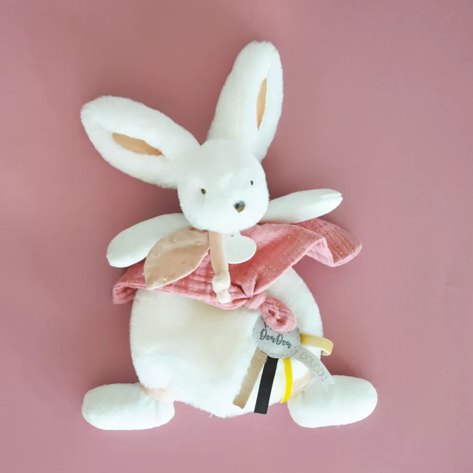 Doudou et Compagnie Doudou>Doudou Pompon Happy Boho - Terracotta