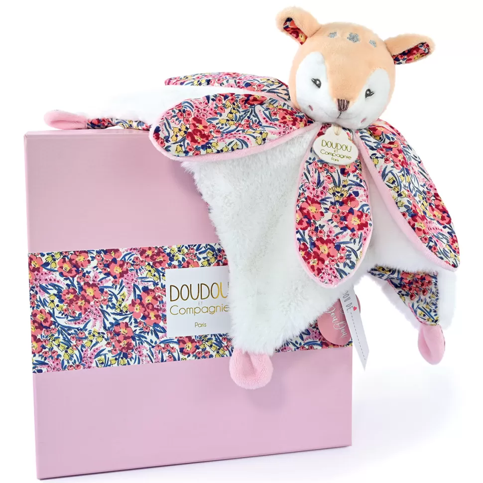 Doudou et Compagnie Doudou>Doudou Pétale Faon Boh'aime - Blanc