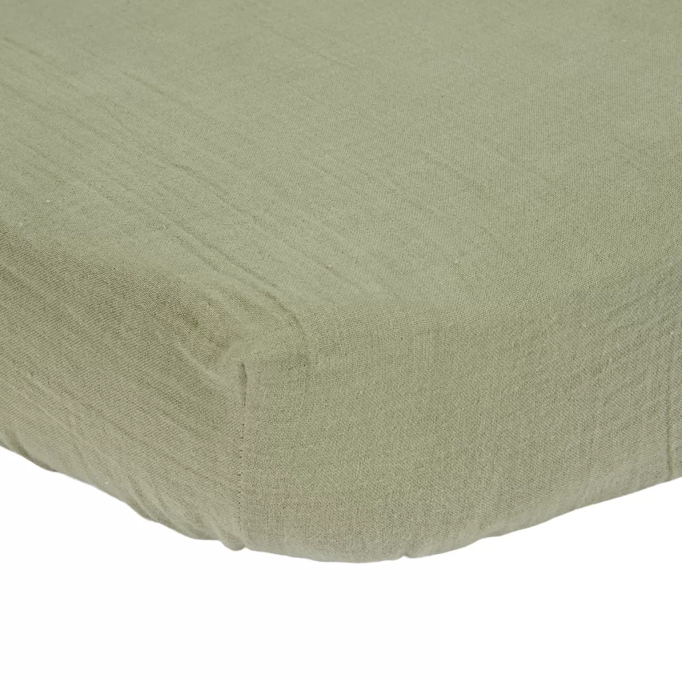 Little Dutch Literie Bébé>Drap Housse Berceau Little Farm Olive - 40 x 80 cm