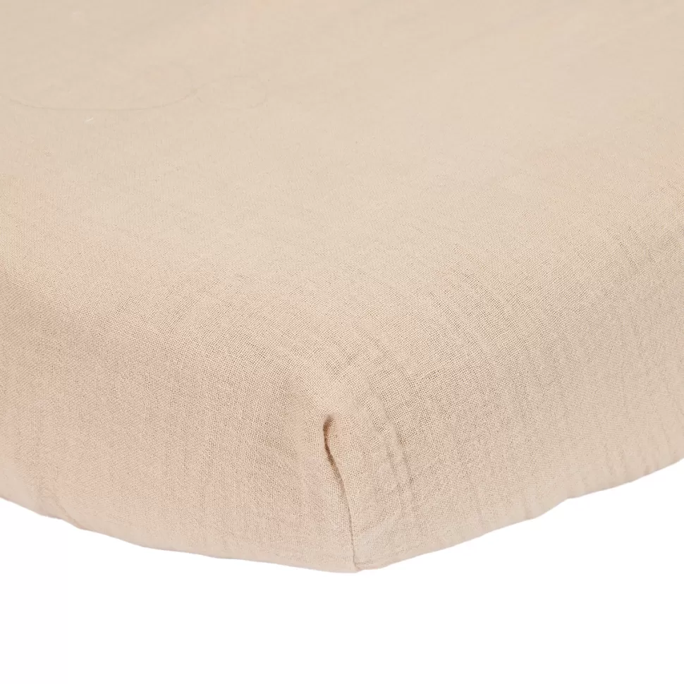 Little Dutch Literie Bébé>Drap Housse Berceau Mousseline Newborn Naturals Beige - 40 x 80 cm