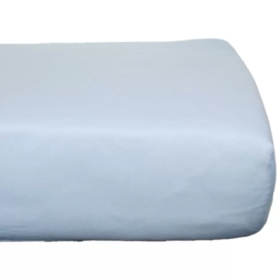 Kadolis Literie Bébé>Drap Housse en Coton Bio Bleu Pastel - 60 x 120 cm