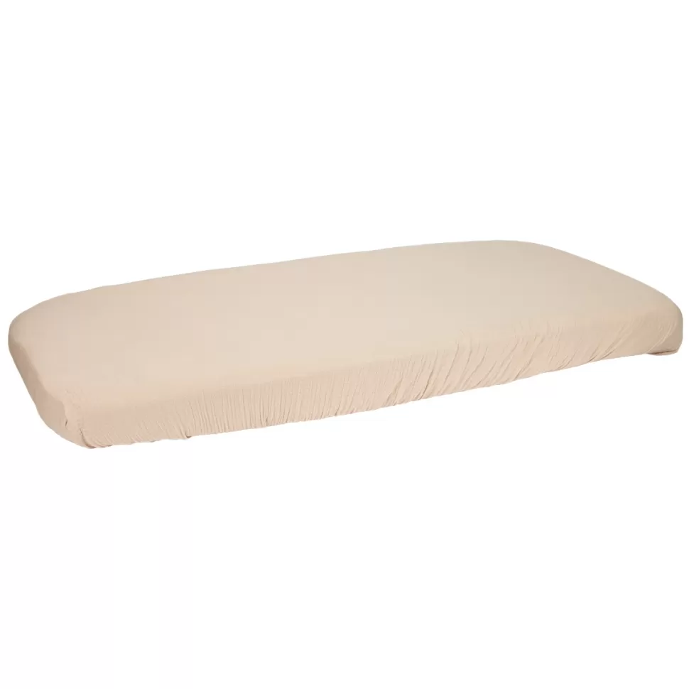 Little Dutch Literie Bébé>Drap Housse Mousseline Newborn Naturals Beige - 70 x 140 cm