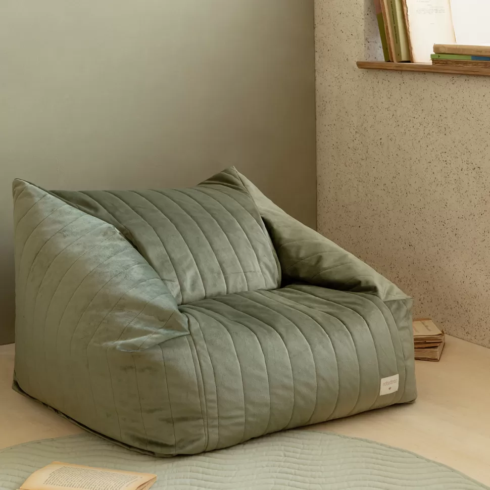 Nobodinoz Meuble Bébé>Fauteuil Chelsea Velvet - Olive Green