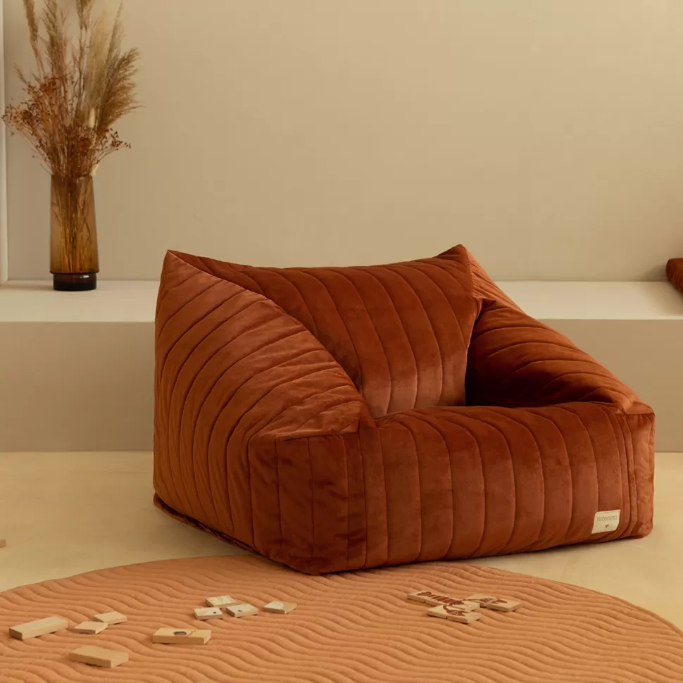 Nobodinoz Meuble Bébé>Fauteuil Chelsea Velvet - Wild Brown