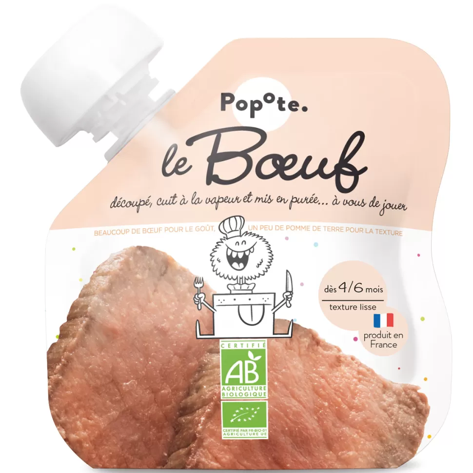 Popote Nourriture Bébé>Gourde Repas Bio Boeuf - 60 g