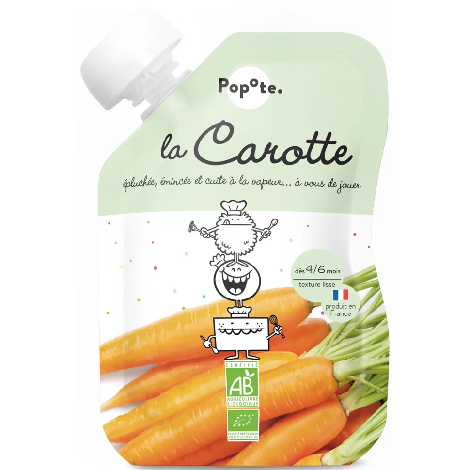 Popote Nourriture Bébé>Gourde Repas Bio Carotte - 120 g