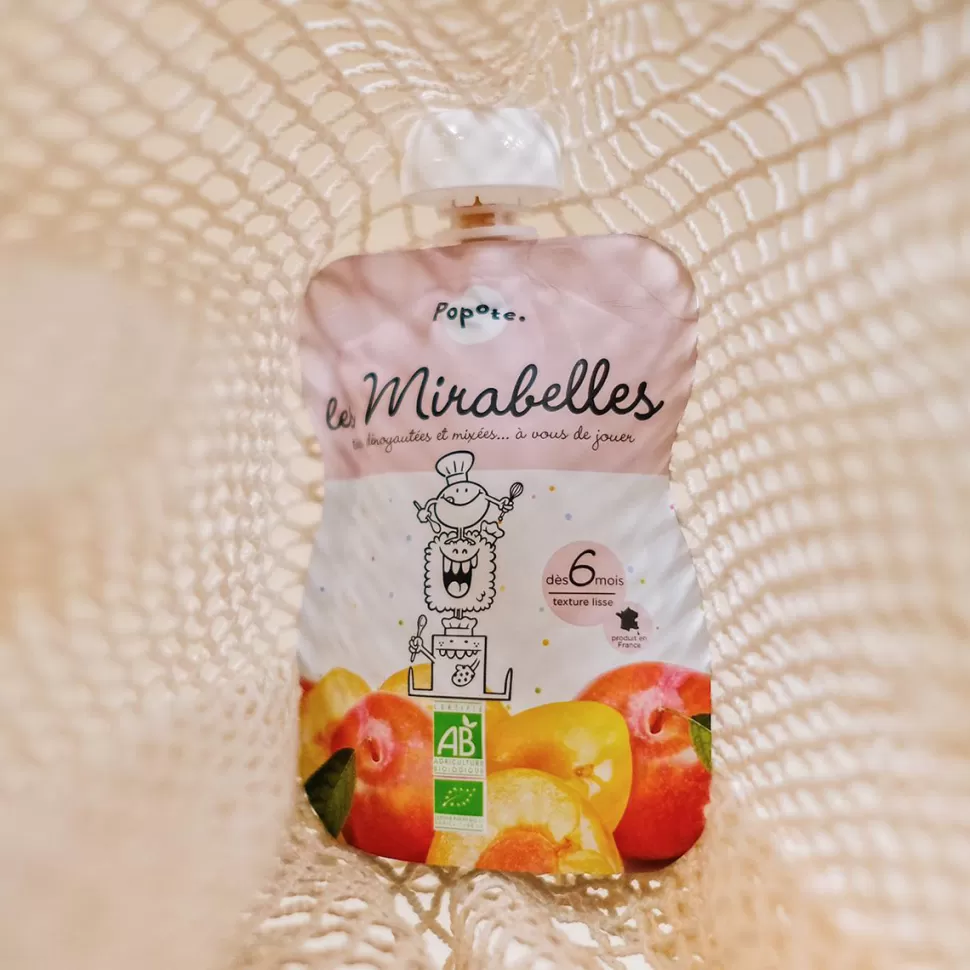 Popote Nourriture Bébé>Gourde Repas Bio Mirabelles - 120 g