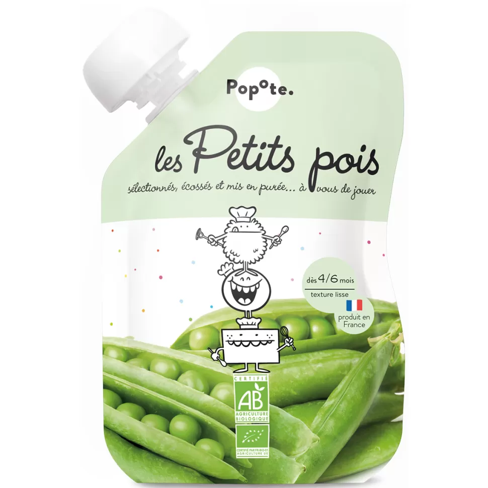 Popote Nourriture Bébé>Gourde Repas Bio Petits Pois - 120 g