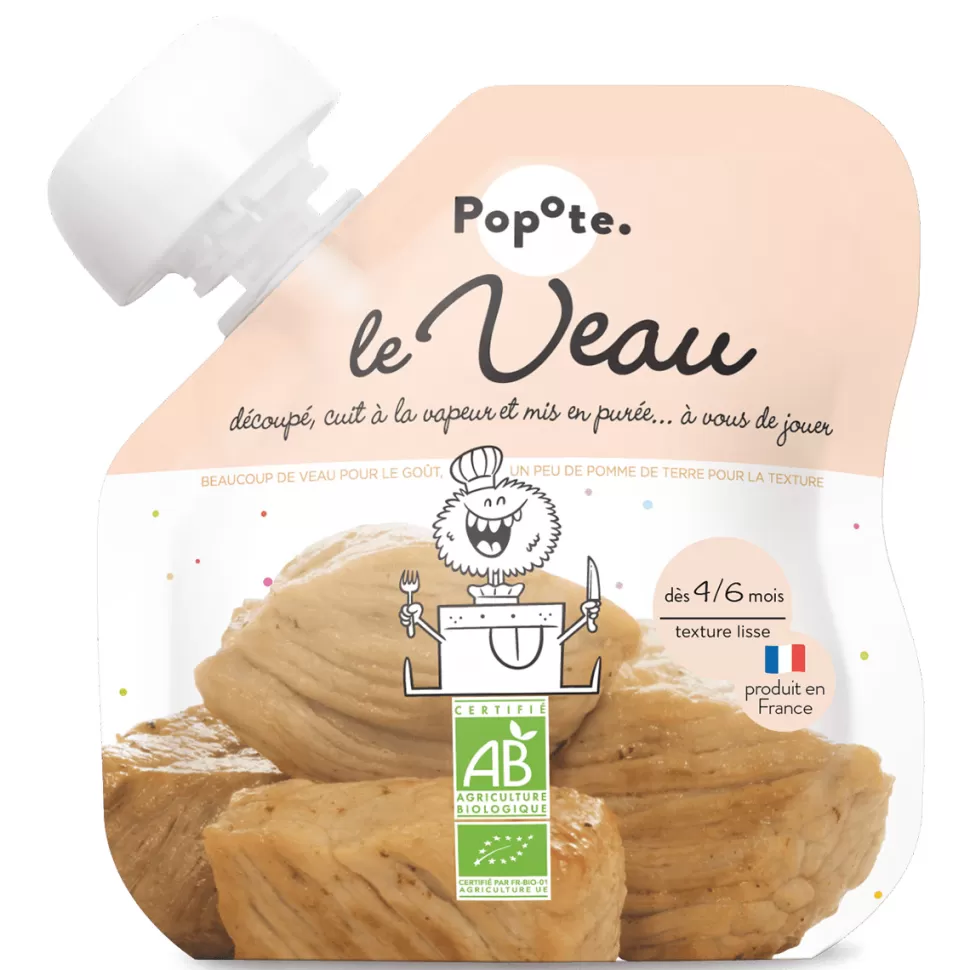 Popote Nourriture Bébé>Gourde Repas Bio Veau - 60 g