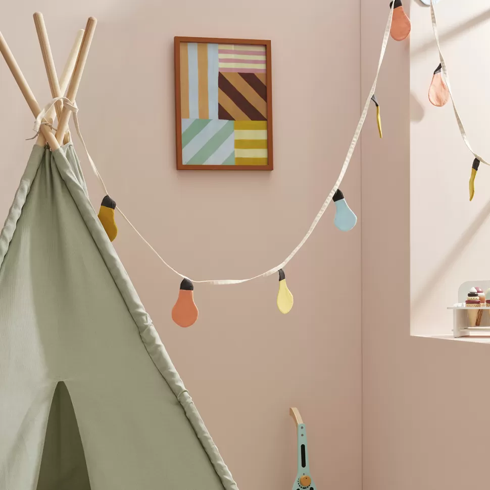 Kid's Concept Décoration>Guirlande à Fanions Ampoules - Vert Multi