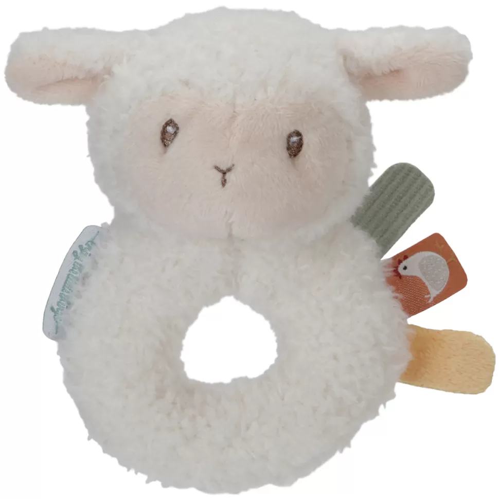 Little Dutch Hochet>Hochet Anneau Souple Mouton Little Farm - Blanc