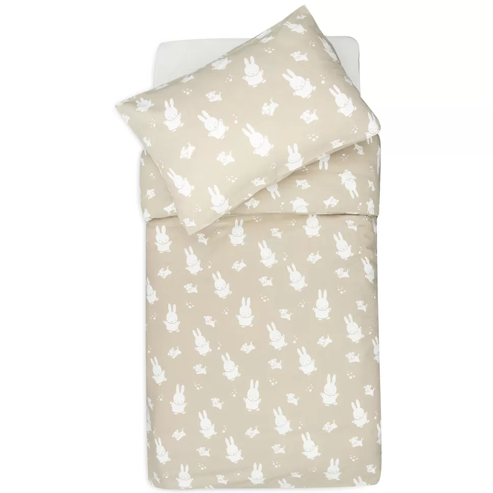 Jollein Literie Bébé>Housse de Couette et Taie Happy Miffy Olive Green - 100 x 140 cm