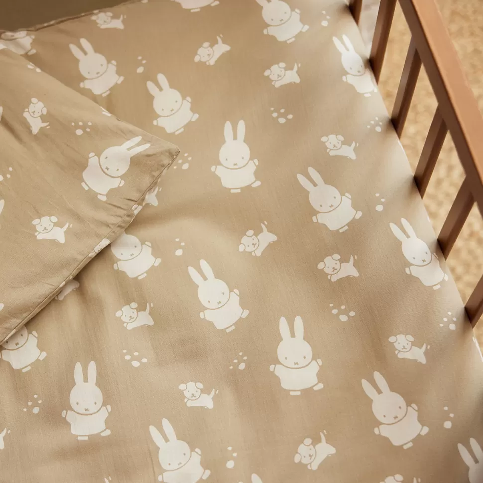 Jollein Literie Bébé>Housse de Couette et Taie Happy Miffy Olive Green - 100 x 140 cm