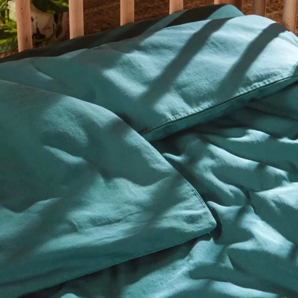 Kadolis Literie Bébé>Housse de Couette Pur Coton Bio Eucalyptus - 75 x 120 cm