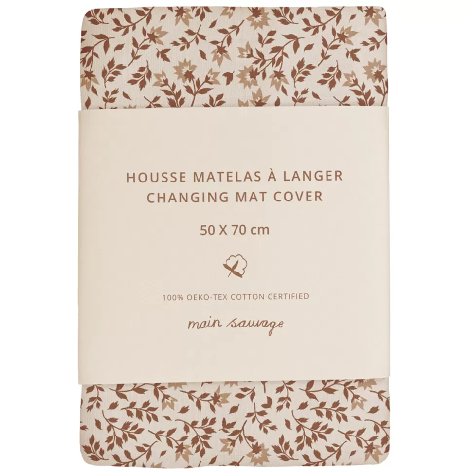 Main Sauvage Matelas Et Housse À Langer>Housse de Matelas à Langer - Hibiscus