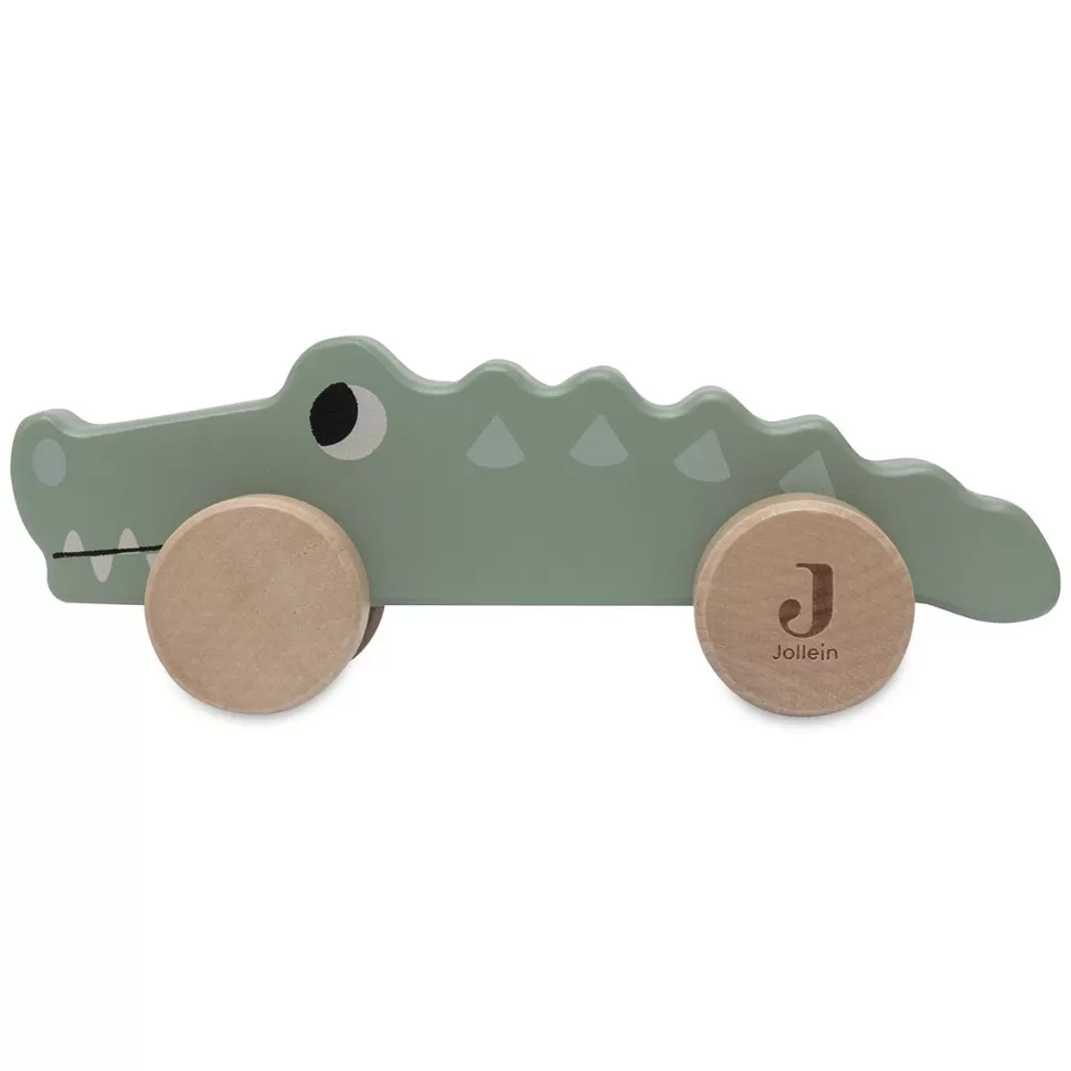 Jollein Mes Premiers Jouets>Jouet à Roulettes en Bois - Jungle Jambo Crocodile