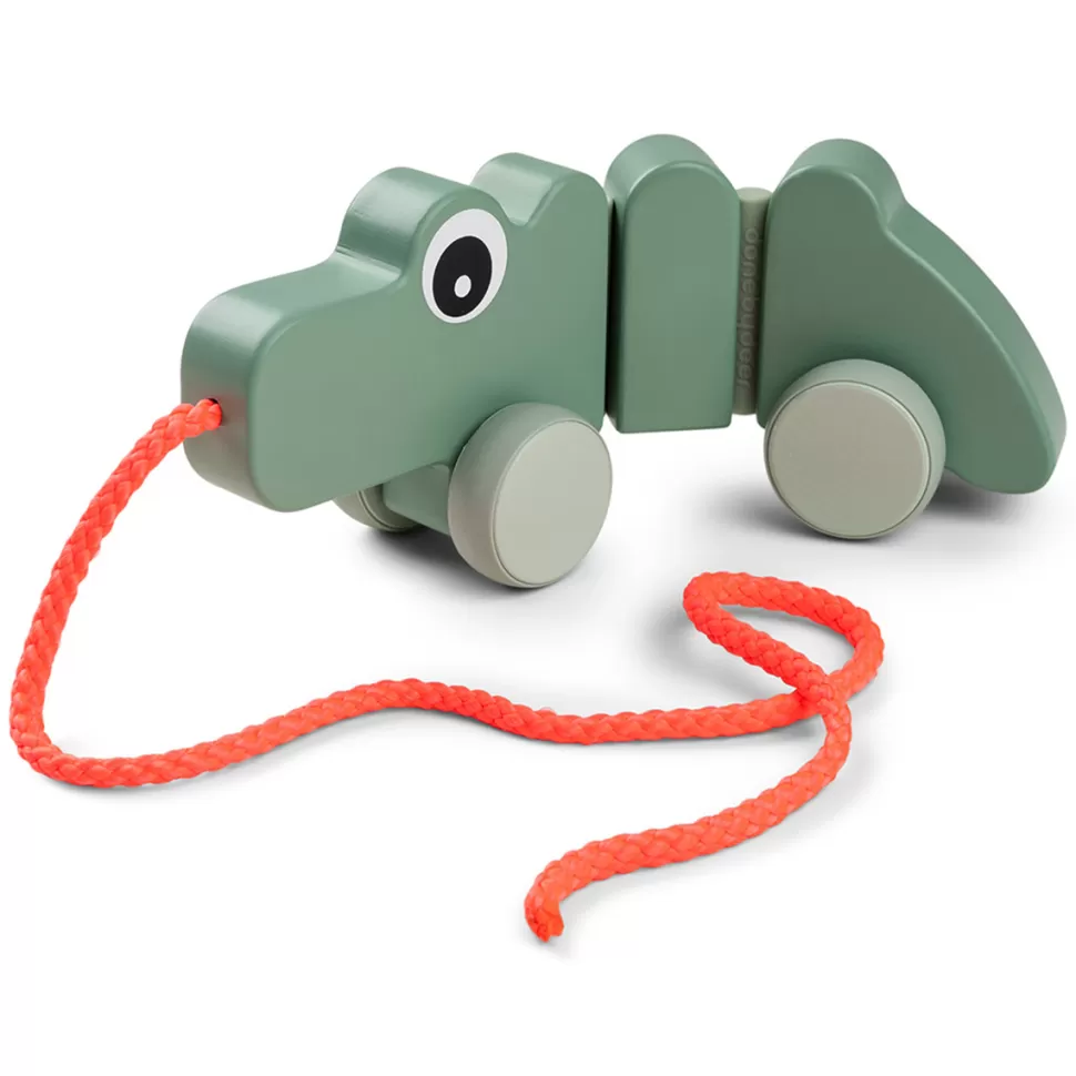 Done by Deer Mes Premiers Jouets>Jouet à Tirer Croco - Vert