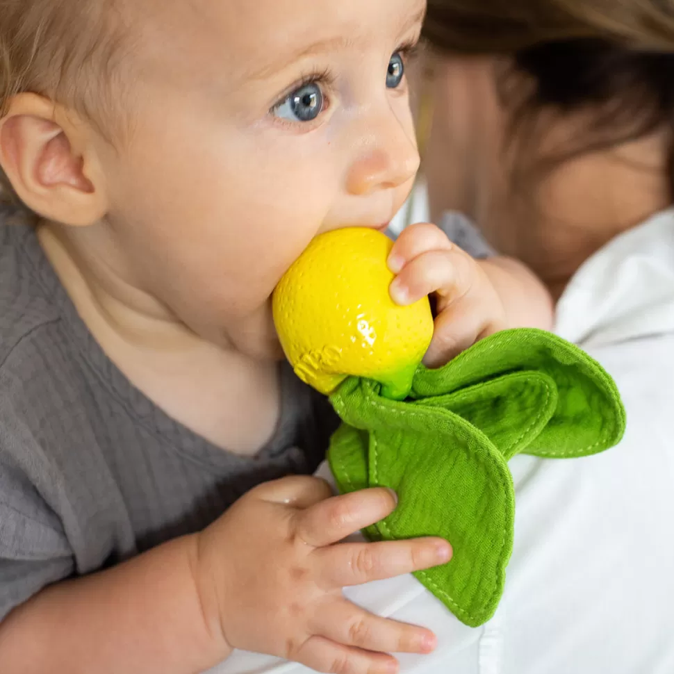 Oli & Carol Hygiène & Soin>Jouet de Dentition Doudou John Lemon