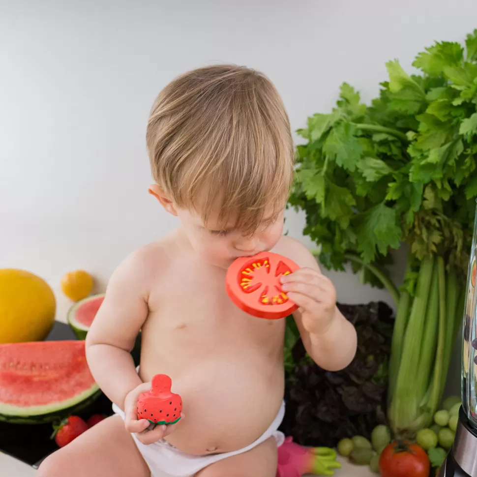 Oli & Carol Hygiène & Soin>Jouet de Dentition Renato la Tomate