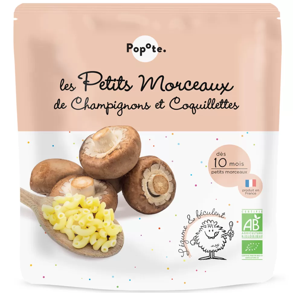 Popote Nourriture Bébé>Les Petits Morceaux Champignons et Coquillettes - 190 g