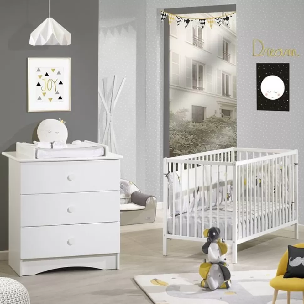 Sauthon Meuble Bébé>Lit Bébé Basic Blanc - 60 x 120 cm