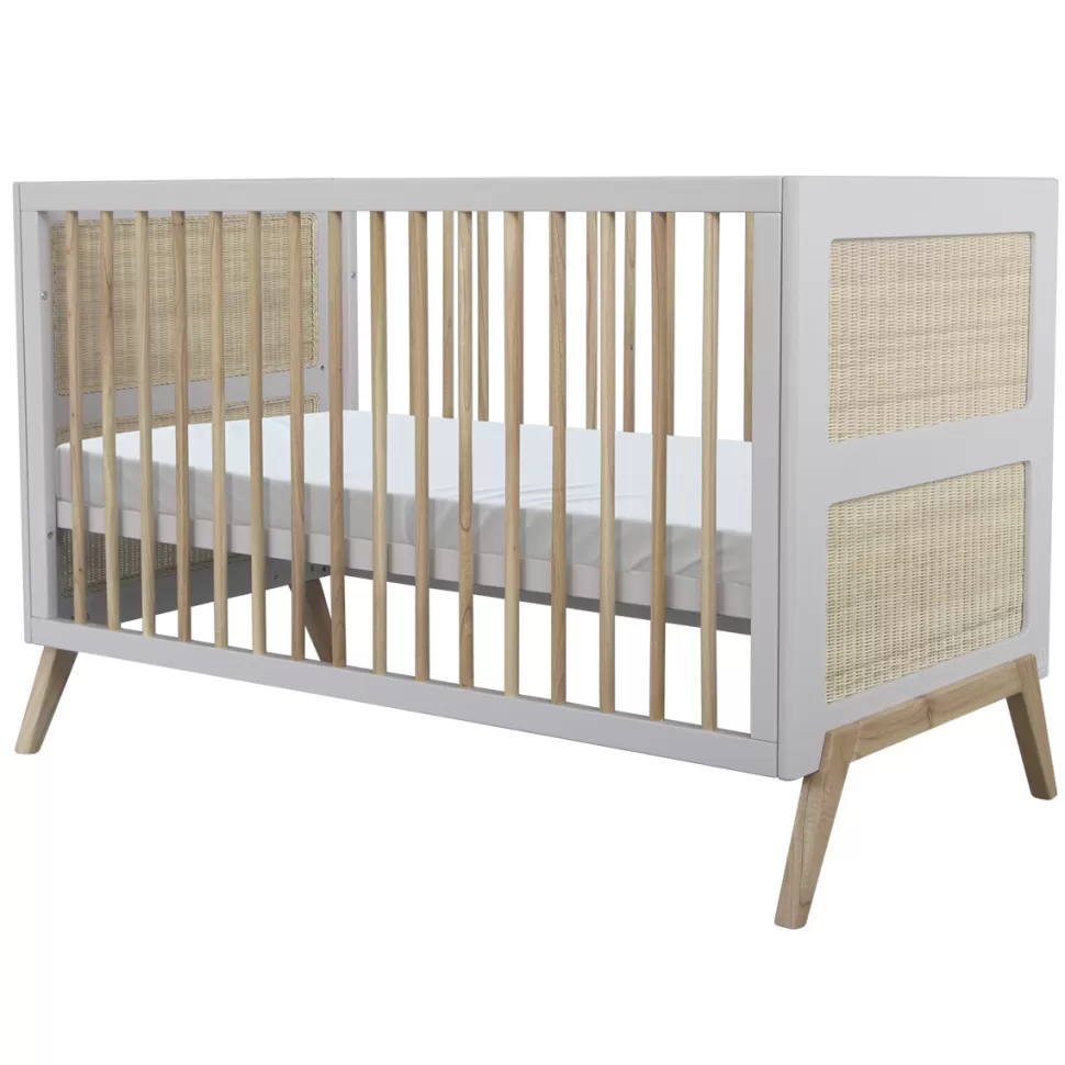 Théo Meuble Bébé>Lit Bébé Evolutif en Rotin Marelia Lune - 70 x 140 cm