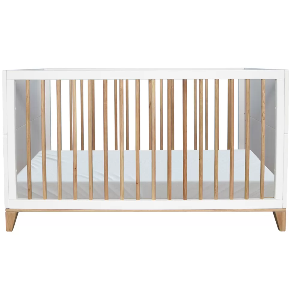 Théo Meuble Bébé>Lit Bébé Evolutif en Rotin Nami Neige - 70 x 140 cm