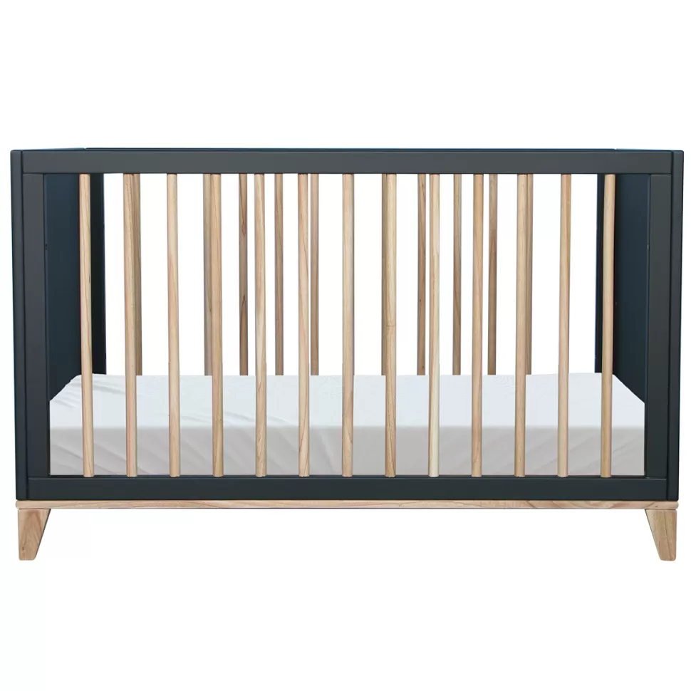 Théo Meuble Bébé>Lit Bébé Evolutif en Rotin Nami Onyx - 60 x 120 cm