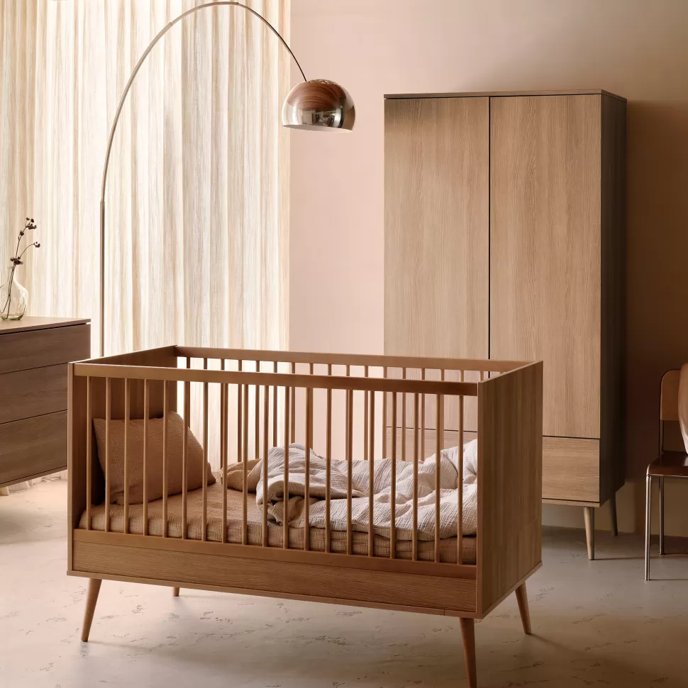 Quax Meuble Bébé>Lit Bébé Evolutif Flow Honey Ash - 70 x 140 cm