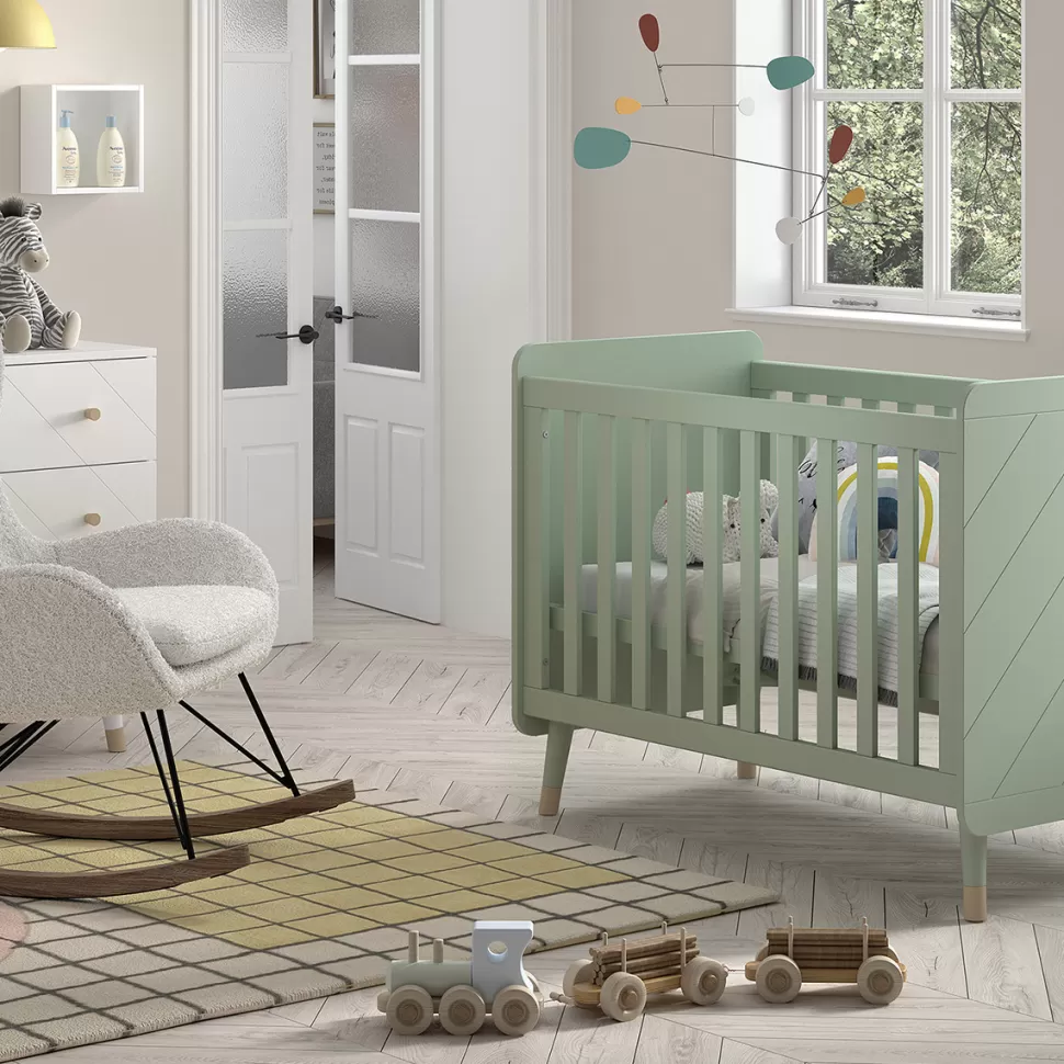 JAXX Meuble Bébé>Lit Bébé Réglable Olive Green - 60 x 120 cm