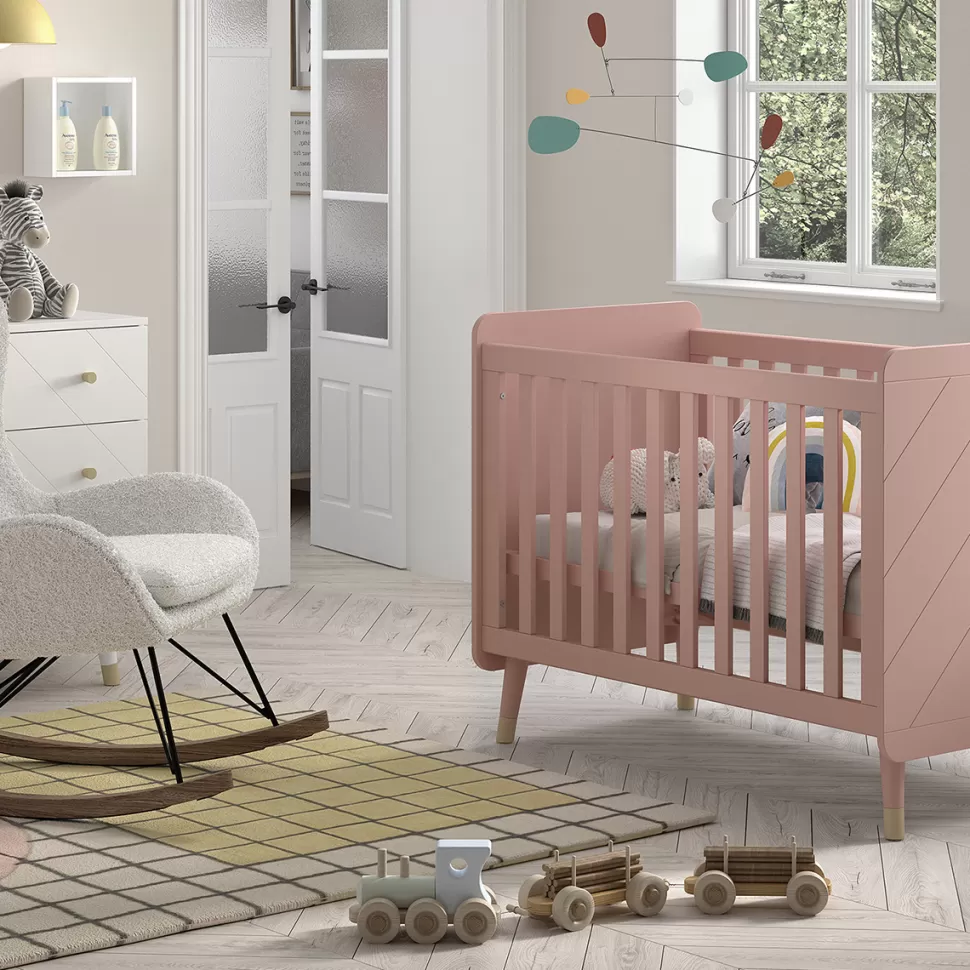 JAXX Meuble Bébé>Lit Bébé Réglable Terra Pink - 60 x 120 cm