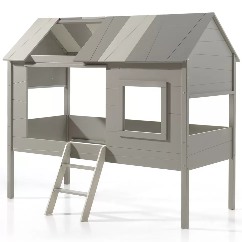 JAXX Meuble Bébé>Lit Cabane Charlotte Gris - 90 x 200 cm