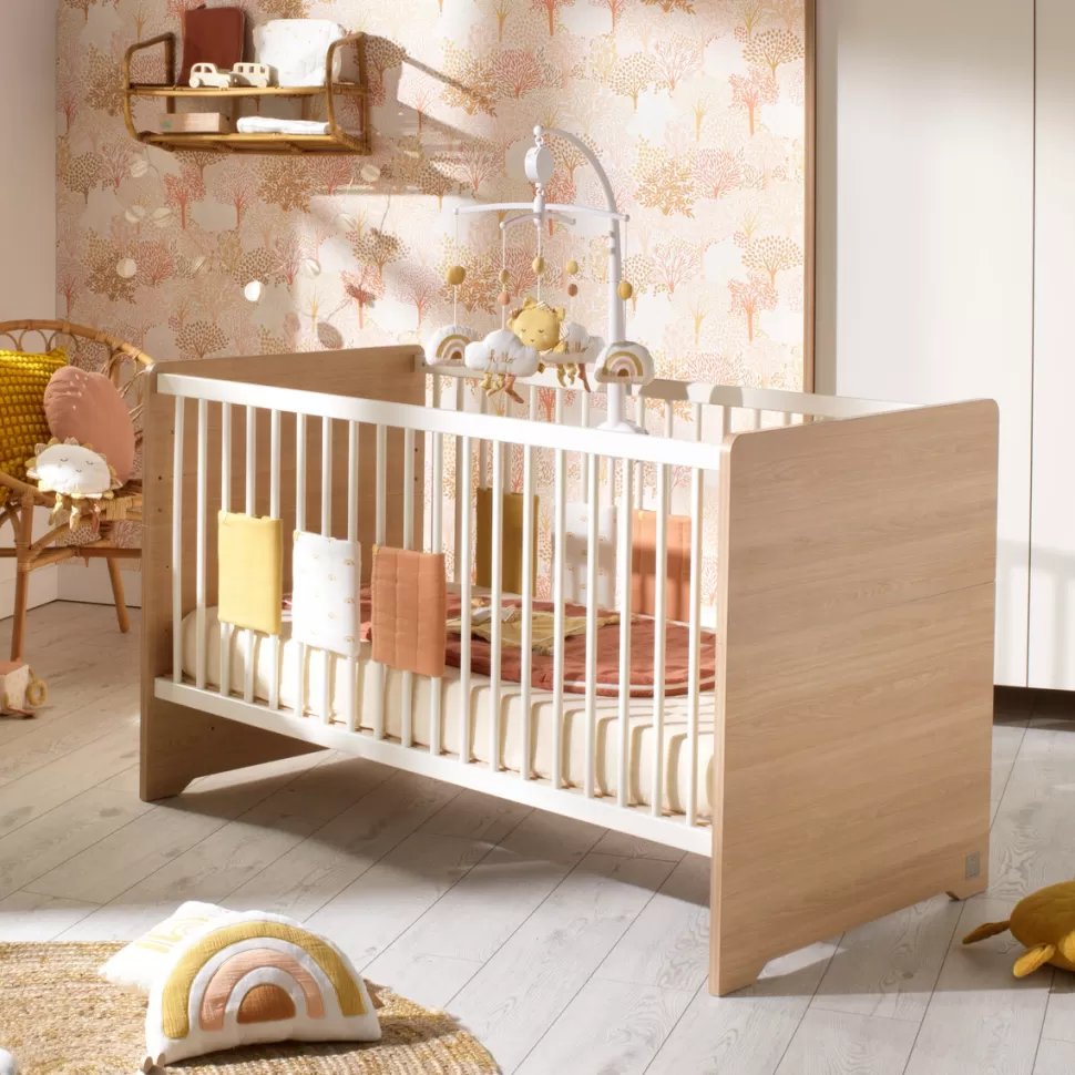 Sauthon Meuble Bébé>Little Big Bed Evolutif Vanille Chêne Miel et Meringue - 70 x 140 cm