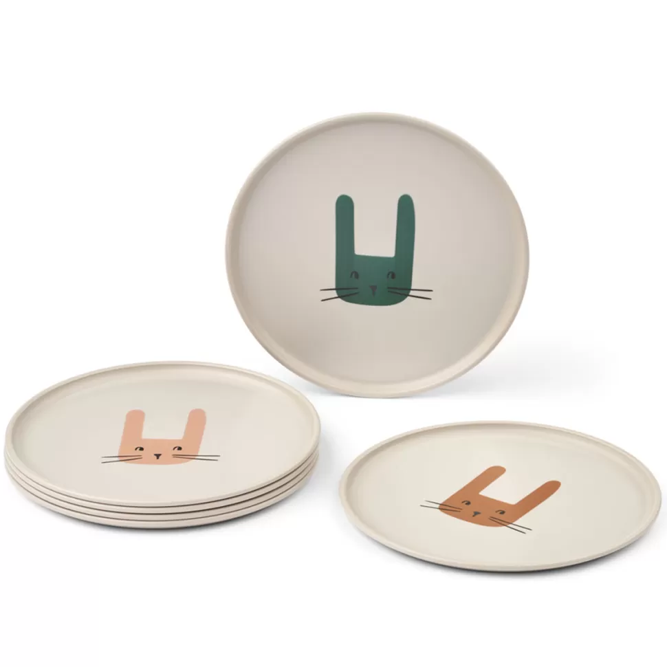 Liewood Repas>Lot de 6 Assiettes Remco - Bunny Sandy