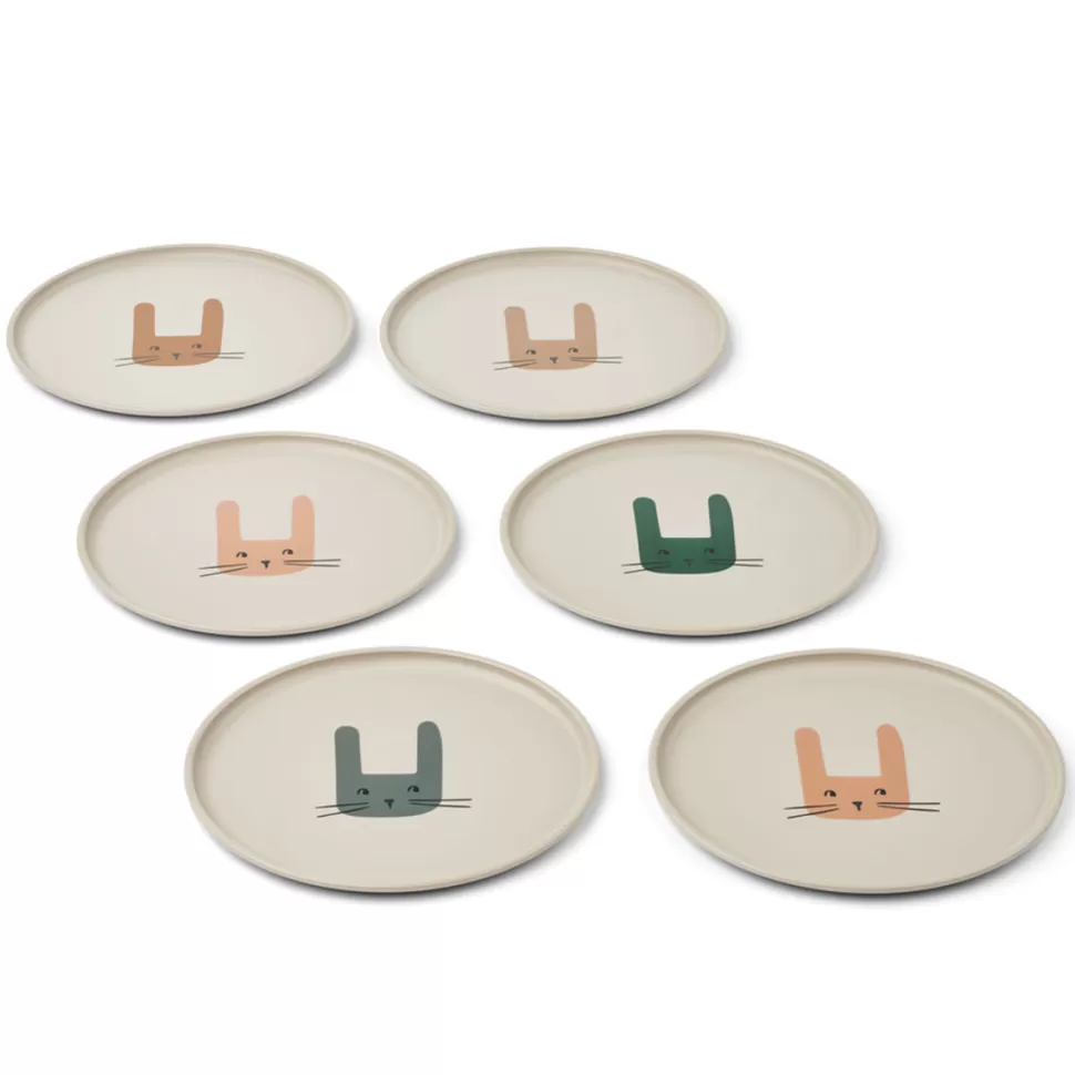 Liewood Repas>Lot de 6 Assiettes Remco - Bunny Sandy