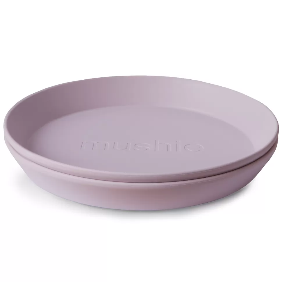 mushie Repas>Lot de 2 Assiettes Rondes - Soft Lilac