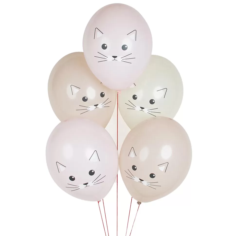 My Little Day Décoration>Lot de 5 Ballons - Chat