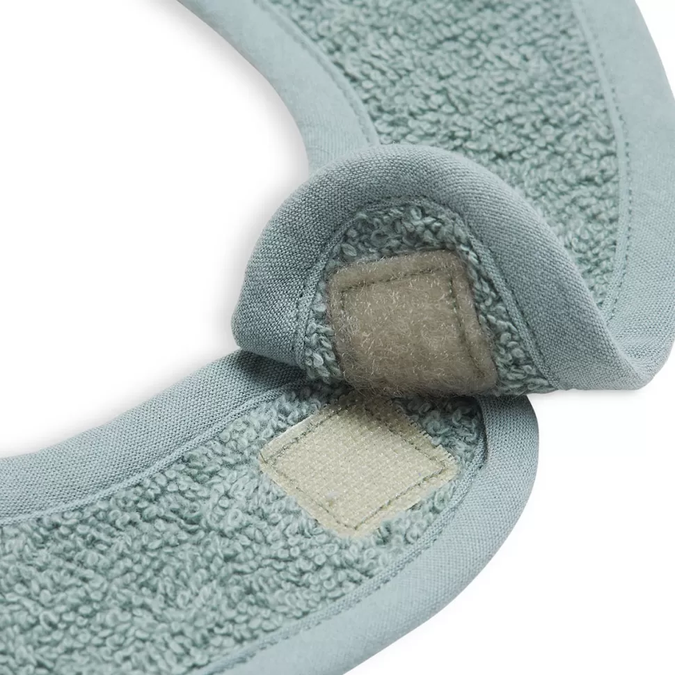 Jollein Bavoir Personnalisé | Bavoir>Lot de 3 Bavoirs - Ash Green Storm Grey & Jeans Blue