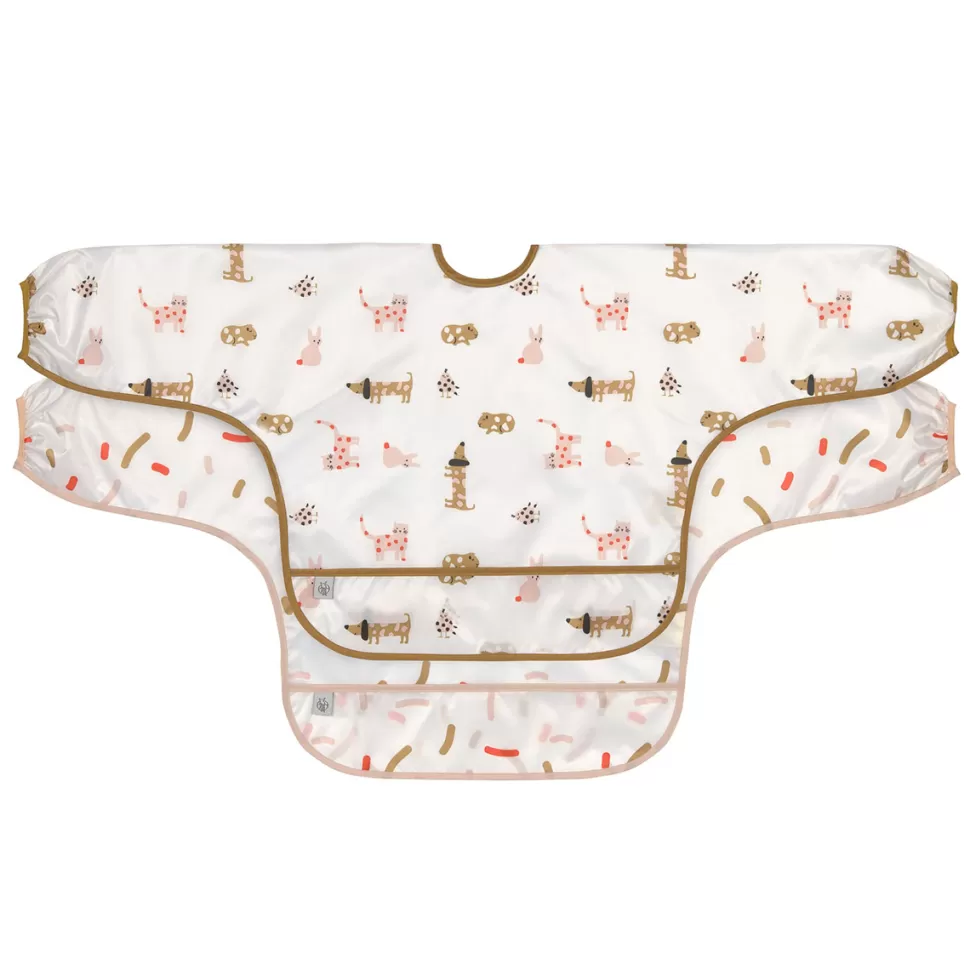 LÄSSIG Bavoir>Lot de 2 Bavoirs à Manches Longues Little Mateys Orange Epicée - 6/24 Mois