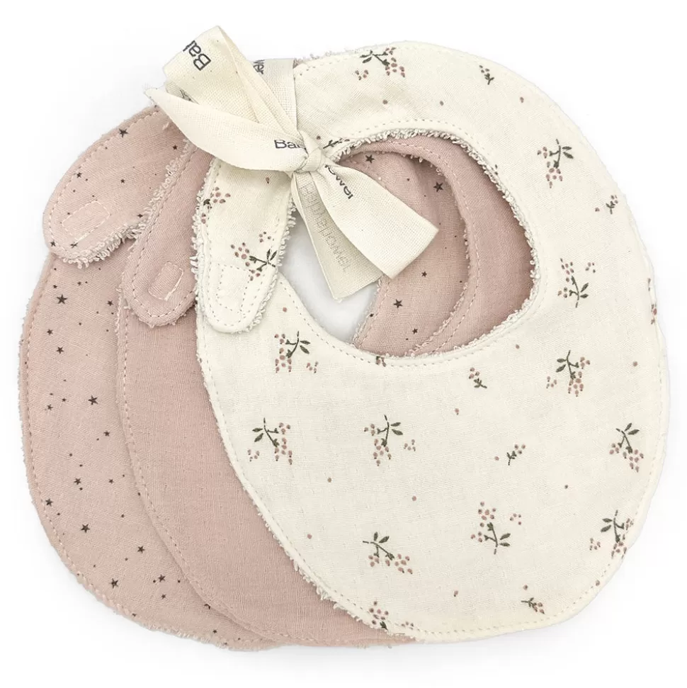 Babyshower Bavoir | Repas>Lot de 3 Bavoirs - RoseBerry