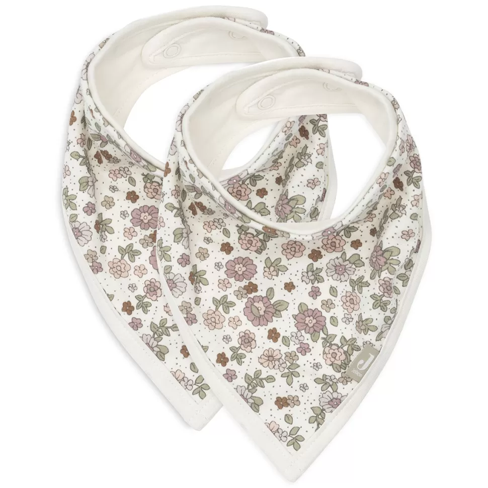 Jollein Bavoir | Repas>Lot de 2 Bavoirs Bandana - Retro Flowers